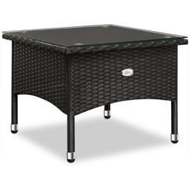 Melfin Ratanový stolek RT03 černý 50x50x45 cm