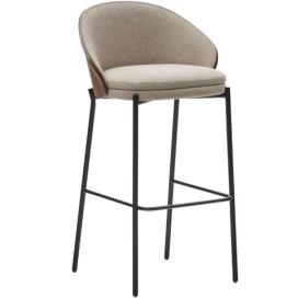 Béžová čalouněná barová židle Kave Home Eamy II. 77 cm