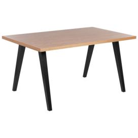 Jídelní stůl 150 x 90 cm světlé dřevo/ černý LENISTER