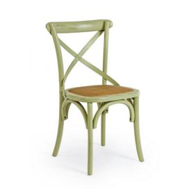 BIZZOTTO dřevěná jídelní židle CROSS zelená
