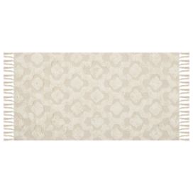 Bavlněný koberec 80 x 150 cm béžový AKSARAY