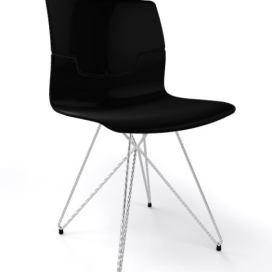 GABER - Židle SLOT FILL TC - černá/chrom