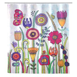 Sprchový závěs, květinový motiv, 180 x 200 cm, polyester, WENKO