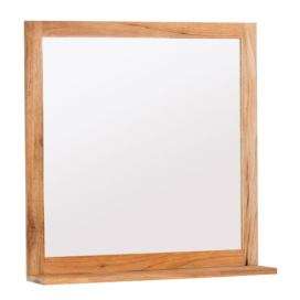 Zrcadlo s poličkou Naturel Home 60x61,5 cm ořech HOMEZRC Siko - koupelny - kuchyně