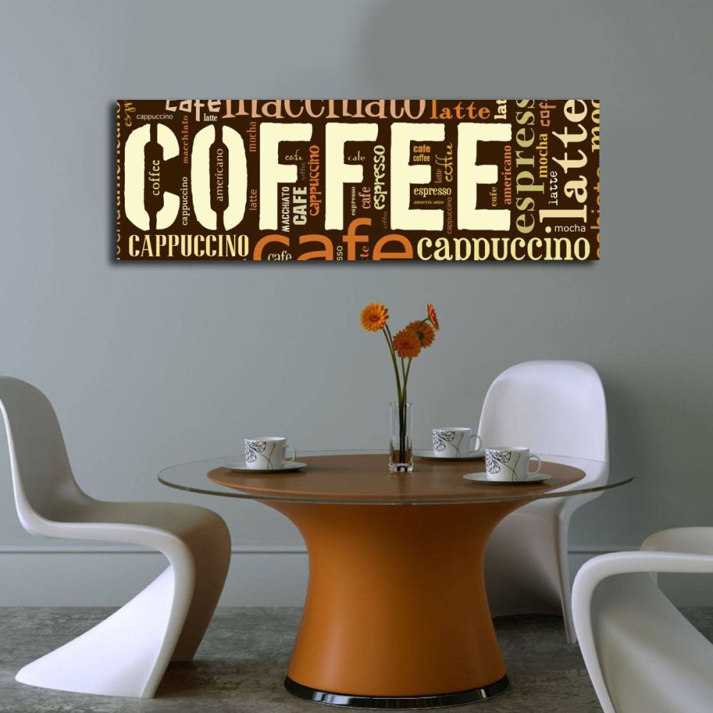 Wallity Obraz s LED osvětlením COFFEE 33 30 x 90 cm - Houseland.cz