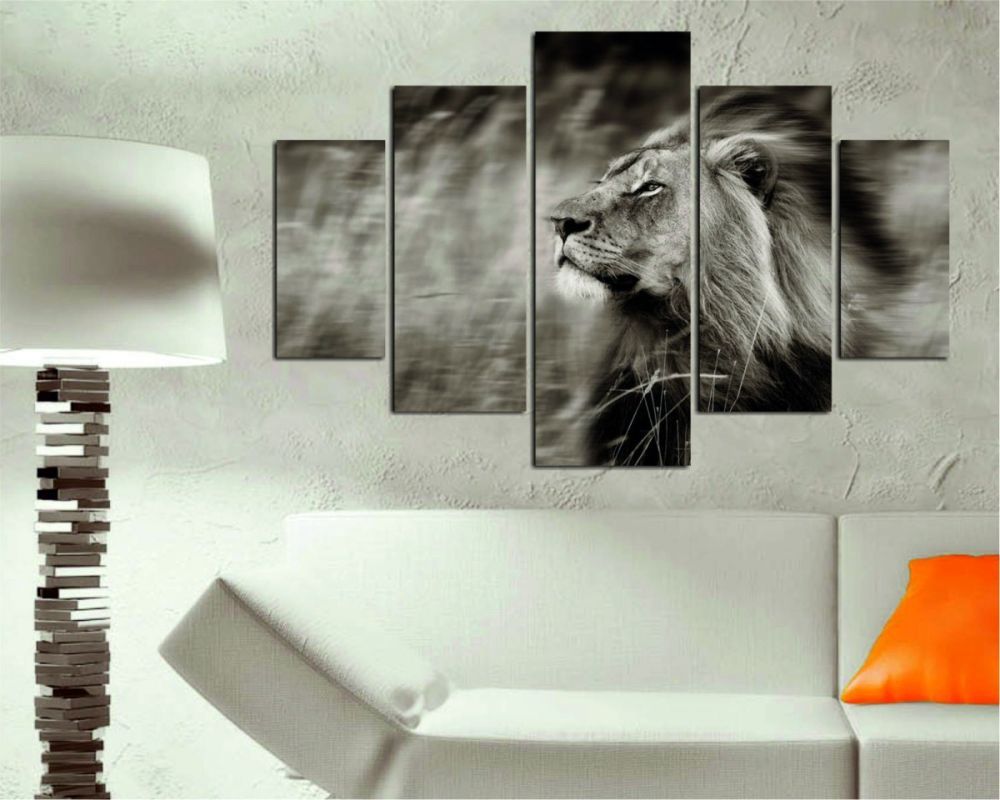 Wallity Vícedílný obraz RUNNING LION 205 92 x 56 cm - Houseland.cz