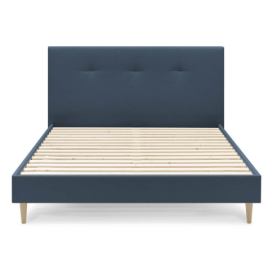 Modrá čalouněná dvoulůžková postel s roštem 160x200 cm Tory – Bobochic Paris