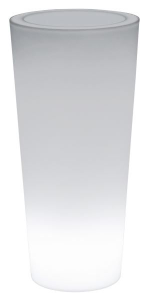 Plust - Svítící květináč ILIE LIGHT, Ø 47 x 98 cm - bílý - 