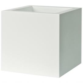 Plust - Designový květináč KUBE,  30 x 30 cm - bílý