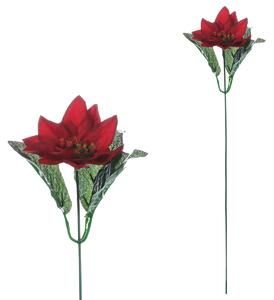Autronic Květina umělá Poinsécie, vánoční růže , barva červená 1-hlavá UK-0027 - Favi.cz