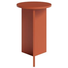 Červený vysoký kulatý odkládací stolek MOJO MINIMAL 39,5 cm