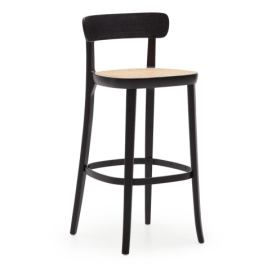 Černá barová židle v dekoru jasanu 99 cm Romane – Kave Home