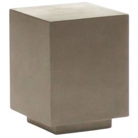 Šedý cementový odkládací stolek Kave Home Rustella 35 x 35 cm