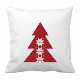 Pieris design Vánoční polštářek - skandinávské hvězdy tmavě červená Pieris design