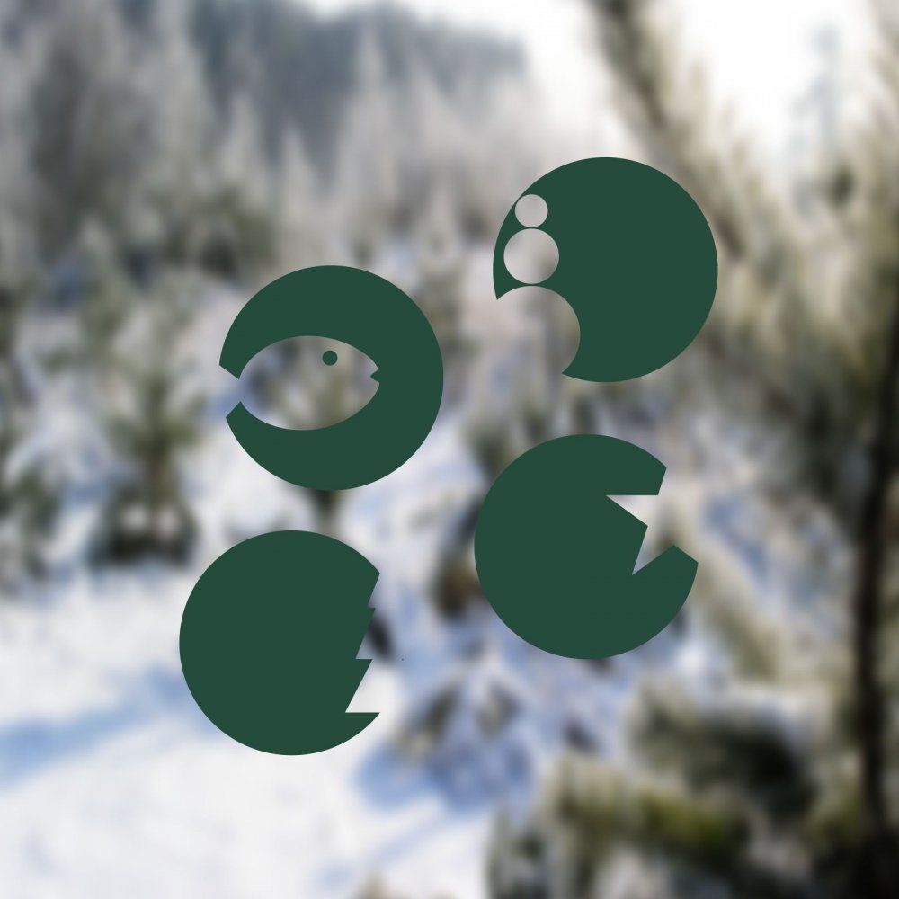 Pieris design Vánoční kouličky - nálepky na okno bílá - Pieris design