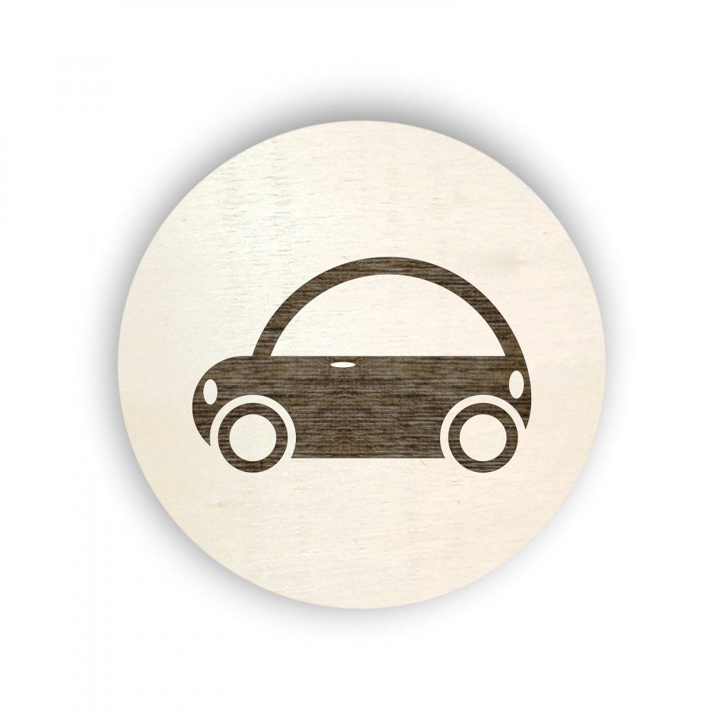 Pieris design Dřevěný piktogram na box s hračkami  - autíčka - Pieris design