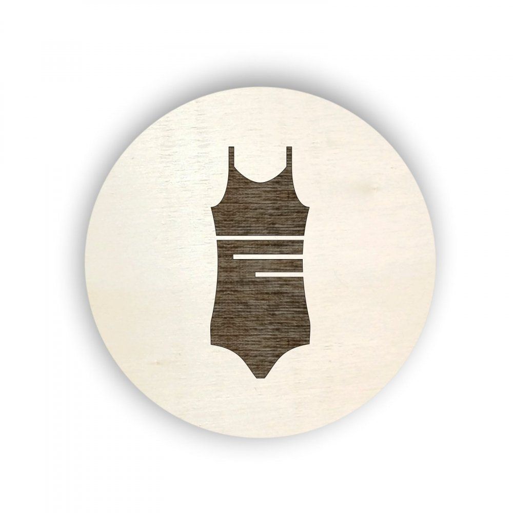 Pieris design Dřevěný piktogram oblečení - dámské plavky - Pieris design