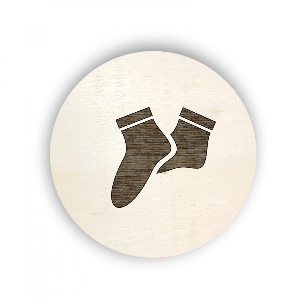 Pieris design Dřevěný piktogram oblečení - ponožky - Pieris design
