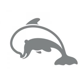 Pieris design Delfín - dětská samolepka na zeď bílá