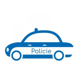 Pieris design Policie - samolepka na zeď bílá