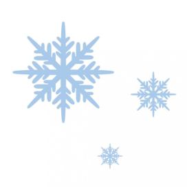 Pieris design Sněhové vločky - samolepky na zeď bílá