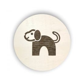 Pieris design Dřevěný piktogram na box s domácími zvířaty
