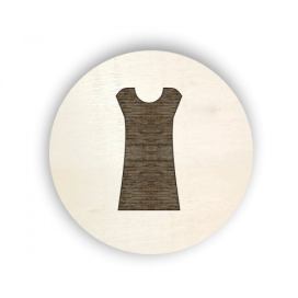 Pieris design Dřevěný piktogram oblečení - noční košile