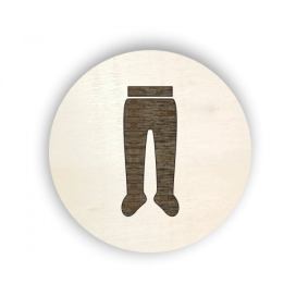 Pieris design Dřevěný piktogram oblečení - punčocháče