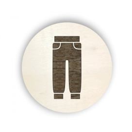 Pieris design Dřevěný piktogram oblečení - tepláky