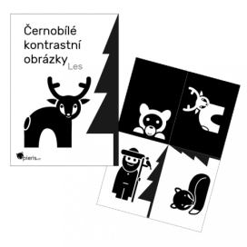 Pieris design Černobílé kontrastní obrázky pro miminka Les