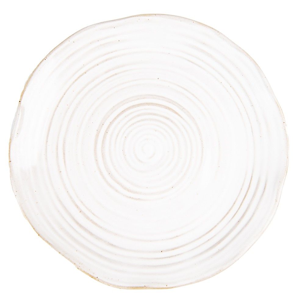 Béžový keramický dezertní talíř Groa - Ø 18*2 cm Clayre & Eef - LaHome - vintage dekorace