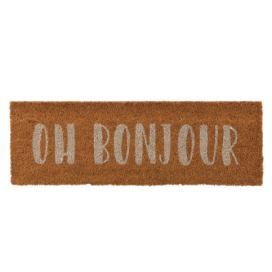 Rohožka z kokosových vláken Oh Bonjour - 75*25*2 cm J-Line by Jolipa