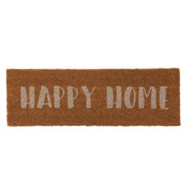 Rohožka z kokosových vláken Happy Home - 75*25*2 cm J-Line by Jolipa