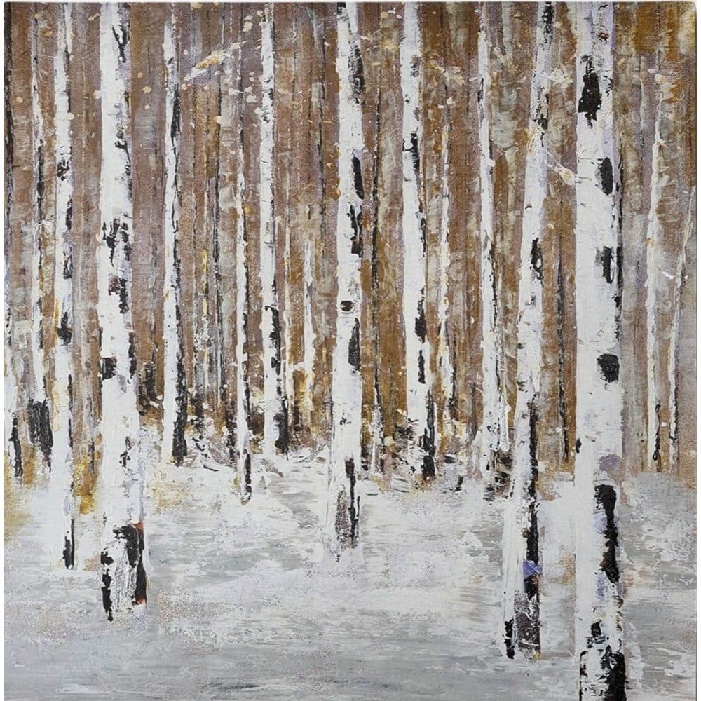 Ručně malovaný obraz 70x70 cm Birch Wood – Wallity - Bonami.cz