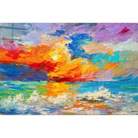 Skleněný obraz 100x70 cm Abstract Sunset – Wallity Bonami.cz
