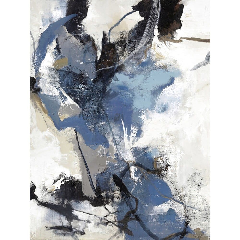 Obraz s ručně malovanými prvky 90x120 cm Blue Vibes – Malerifabrikken - Bonami.cz