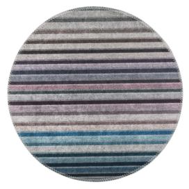 Modro-šedý pratelný kulatý koberec ø 100 cm – Vitaus Bonami.cz