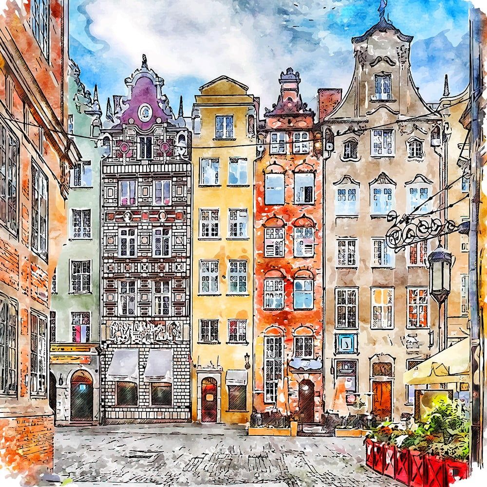 Obraz 50x50 cm Gdansk – Fedkolor - Bonami.cz