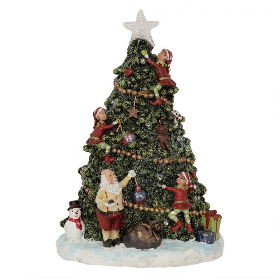 Dekorace vánoční stromek s Led světýlky Christmas Tree - 18*15*26 cm / 3*AAA Clayre & Eef - LaHome - vintage dekorace