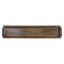 Dlouhý úzký dřevěný servírovací podnos s uchy Tours Tray - 90*20*8 cm Chic Antique