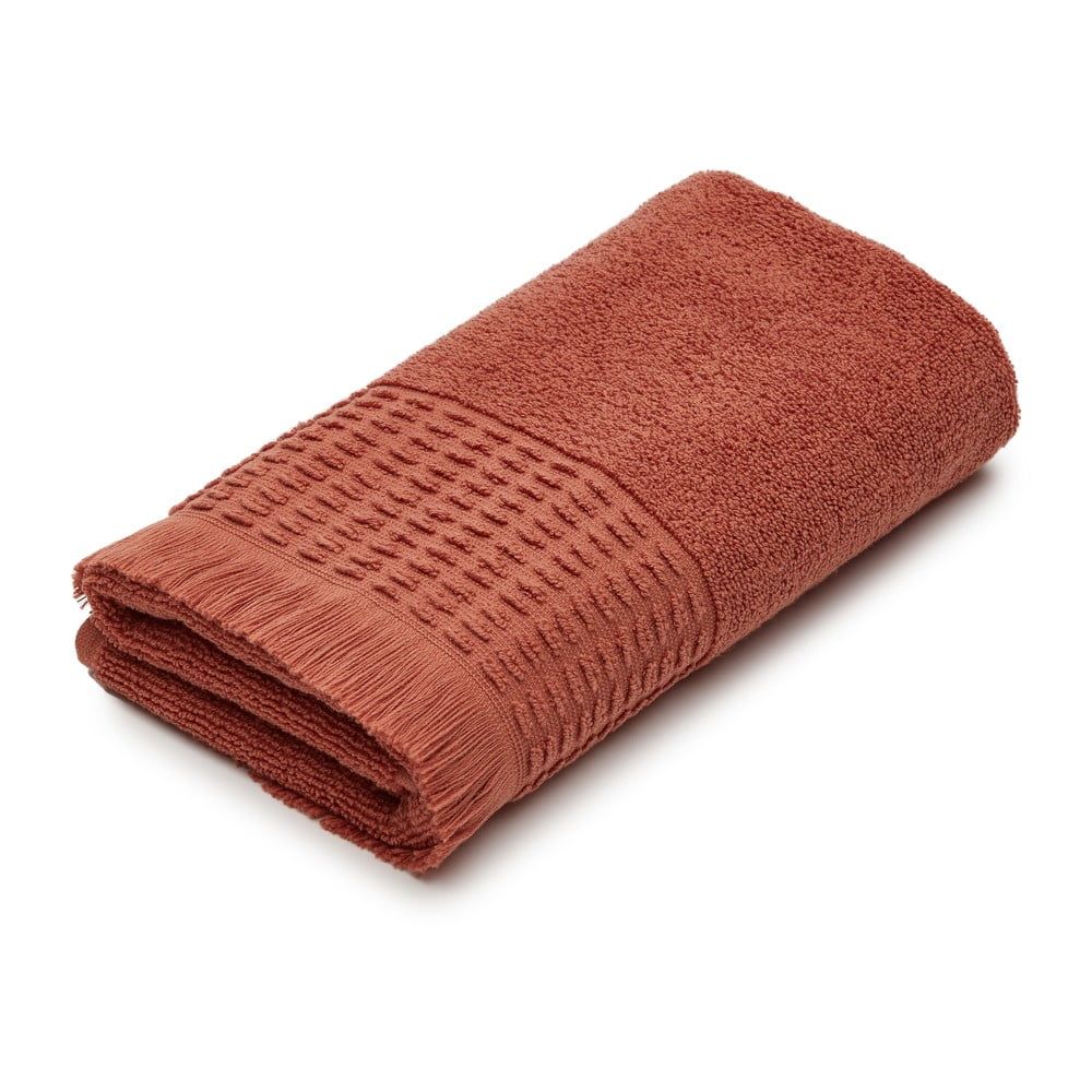 Bavlněný ručník v cihlové barvě 50x90 cm Veta – Kave Home - Bonami.cz
