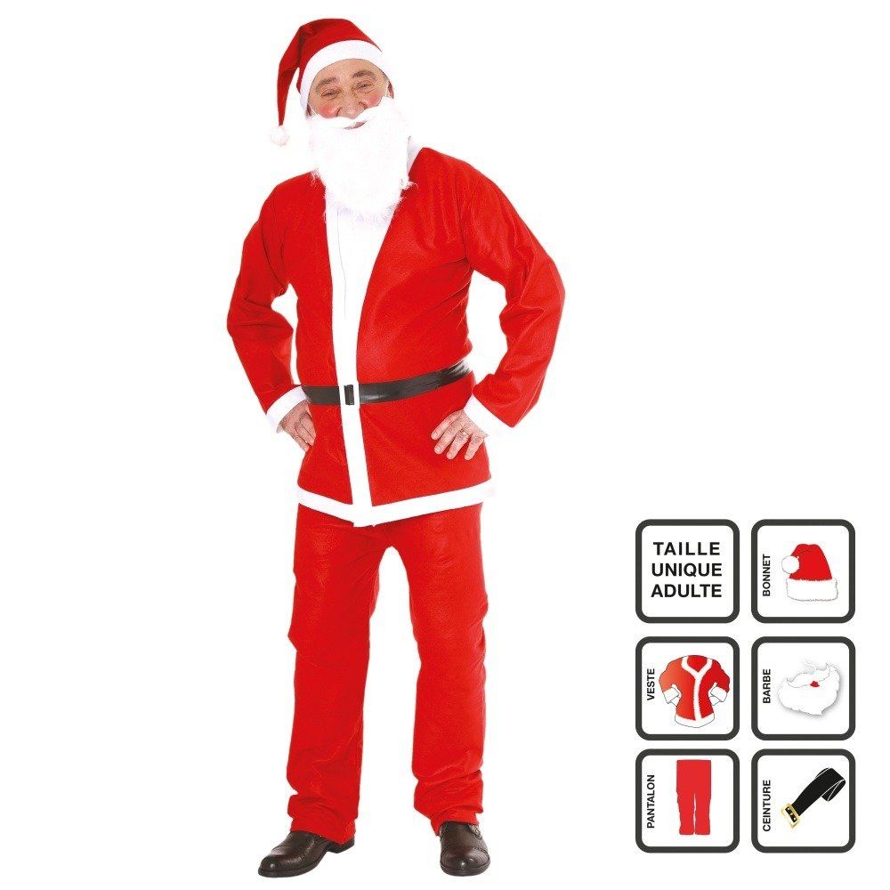 Fééric Lights and Christmas Kostým Santa Clause pro dospělé, kostým XMAS, 5 prvků - EMAKO.CZ s.r.o.