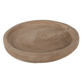 Přírodní dekorativní dřevěná servírovací mísa/talíř - Ø 26*3 cm Clayre & Eef