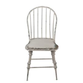 Bílá antik kovová jídelní židle Michel - 45*47*99 cm Clayre & Eef