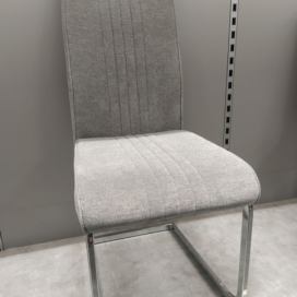 Moderní jídelní židle šedá / chrom