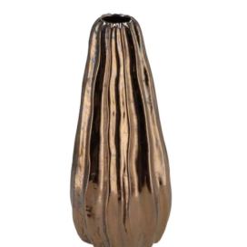Bronzová antik metalická keramická váza Vawy stone - 13*30 cm daan kromhout