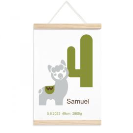 Pieris design Plakát k narození miminka - Lama