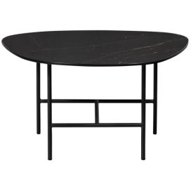 WOOD Konferenční stolek VAJEN černý s mramorovým vzorem 70x70 cm