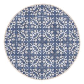 Modrý pratelný kulatý koberec vhodný pro robotické vysavače ø 80 cm Comfort – Mila Home Bonami.cz