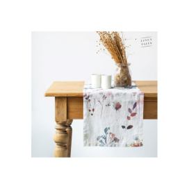 Lněný běhoun na stůl 40x200 cm Watercolour – Linen Tales
